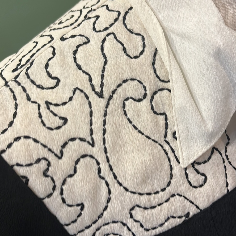 Asos Button Front Collared Black And White Dress … - image 4